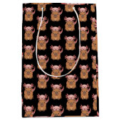 Capybara Axolotl Kawaii Animal Lover Zoo Day ミディアムペーパーバッグ (正面)