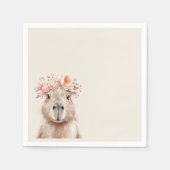 Capybara Baby Shower • Boho style Napkin スタンダードカクテルナプキン (正面)