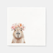 Capybara Baby Shower • Boho style Napkin スタンダードカクテルナプキン (正面)