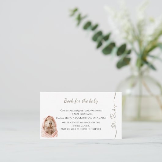 Capybara Baby Shower • Book for Baby 名刺 (スタンド正面)