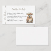 Capybara Baby Shower • Book for Baby 名刺 (正面/裏面)