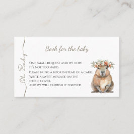 Capybara Baby Shower • Book for Baby 名刺