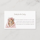 Capybara Baby Shower • Books for the Baby Card 名刺 (正面)
