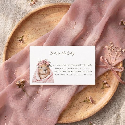 Capybara Baby Shower • Books for the Baby Card 名刺