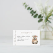 Capybara Baby Shower • Diaper Raffle Card 名刺 (スタンド正面)
