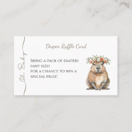 Capybara Baby Shower • Diaper Raffle Card 名刺