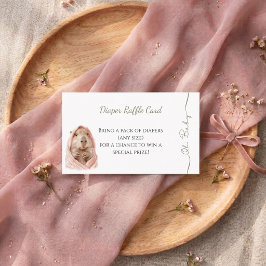 Capybara Baby Shower • Diaper Raffle Card 名刺