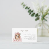 Capybara Baby Shower • Diaper Raffle Card 名刺 (スタンド正面)