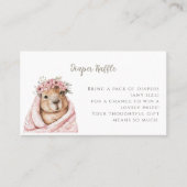 Capybara Baby Shower • Diaper Raffle Card 名刺 (正面)