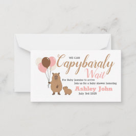 Capybara Baby Shower Honoring Invitation | card ノートカード