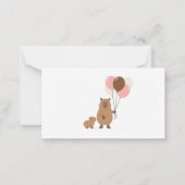 Capybara Baby Shower Honoring Invitation | card ノートカード (裏面)