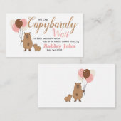 Capybara Baby Shower Honoring Invitation | card ノートカード (正面/裏面)