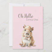 Capybara Baby Shower Invitation (正面)