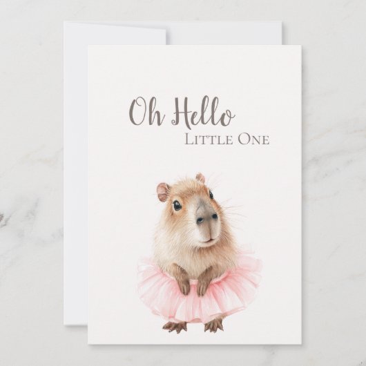 Capybara Baby Shower Invitation (正面)