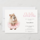 Capybara Baby Shower Invitation (正面)