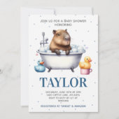 Capybara Baby shower Invitation 招待状 (正面)