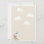 Capybara Baby Shower Invitation Cloud and Balloon 招待状 (裏面)