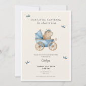 Capybara Baby Shower Invitation Little Prince 招待状 (正面)