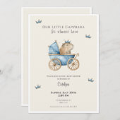 Capybara Baby Shower Invitation Little Prince 招待状 (正面/裏面)