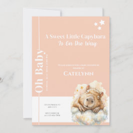 Capybara Baby Shower Invitation • Oh Baby セーブザデート