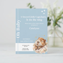 Capybara Baby Shower Invitation • Oh Baby 招待状