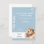 Capybara Baby Shower Invitation • Oh Baby 招待状 (正面/裏面)