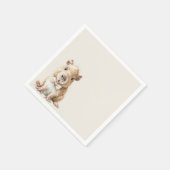 Capybara Baby Shower Napkin • Girl Edition スタンダードカクテルナプキン (角)