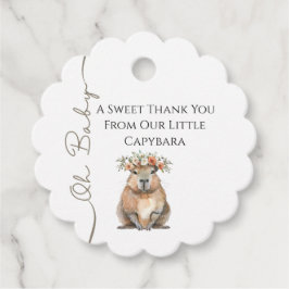 Capybara Baby Shower • Oh Baby Wildflower フェイバータグ
