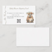 Capybara Baby Shower • Registry Card 名刺 (正面/裏面)