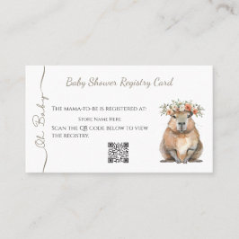 Capybara Baby Shower • Registry Card 名刺