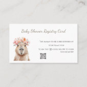 Capybara Baby Shower • Registry Card 名刺 (正面)