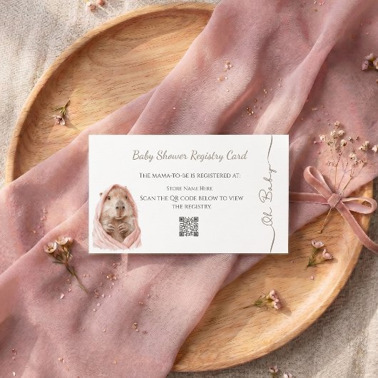 Capybara Baby Shower • Registry Card 名刺