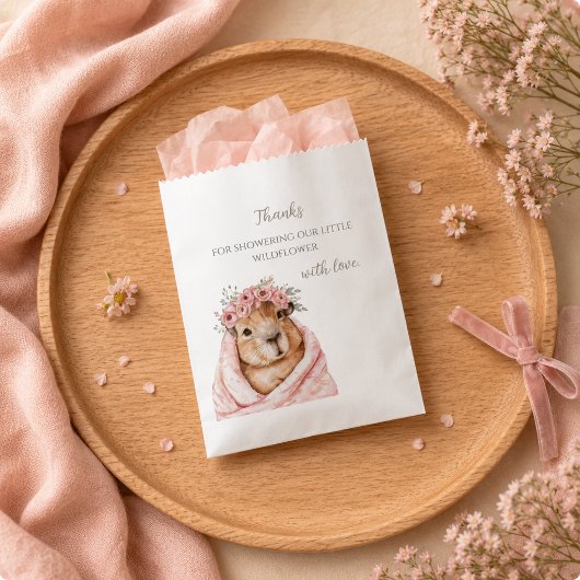 Capybara Baby Shower • Wildflower フェイバーバッグ