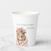 Capybara Baby Shower • Wildflower Paper Plate 紙コップ (正面)