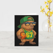 Capybara Basketball 67 Gen Alpha Slang Srts Men Bo カード (黄色い花)