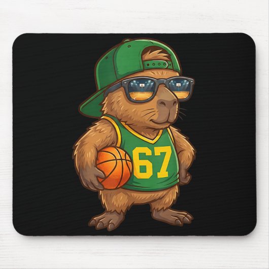 Capybara Basketball 67 Gen Alpha Slang Srts Men Bo マウスパッド (正面)