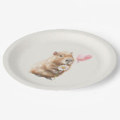 Capybara Birthday • Cute Animal Party Supply ペーパープレート (アングル)