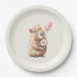 Capybara Birthday • Cute Animal Party Supply ペーパープレート