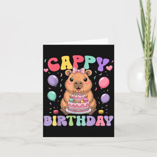 Capybara Birthday Girls Funny Birthday Kids Boys G カード (正面)
