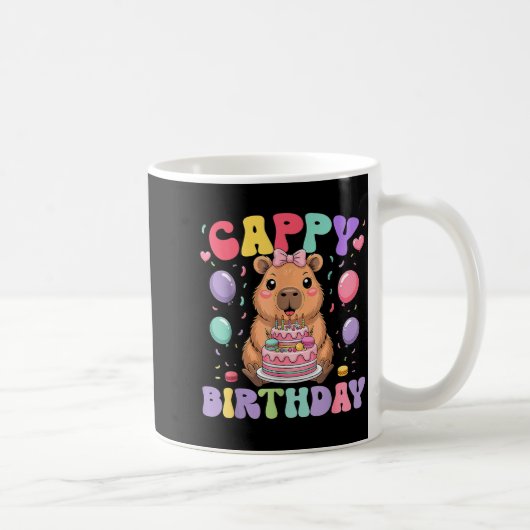 Capybara Birthday Girls Funny Birthday Kids Boys G コーヒーマグカップ (右)