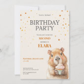 Capybara Birthday Invitation • 2nd Birthday セーブザデート (正面)