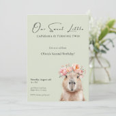 Capybara Birthday Invitation • Little One (スタンド正面)