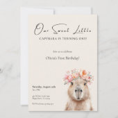 Capybara Birthday Invitation • Little One (正面)