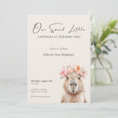 Capybara Birthday Invitation • Little One (スタンド正面)