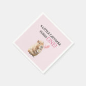 Capybara Birthday Napkin • First Birthday スタンダードカクテルナプキン (角)