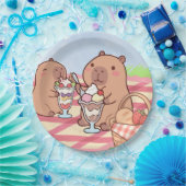 Capybara Birthday Picnic  ペーパープレート (パーティー)