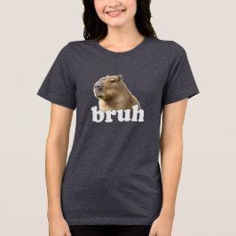 Capybara Bruh Meme Shirt Funny Animal Tee トライブレンドＴシャツ