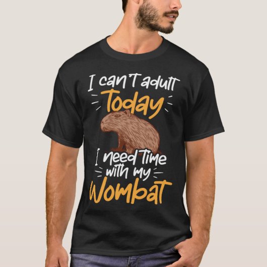 Capybara can t adult South American Rodent Tシャツ (正面)