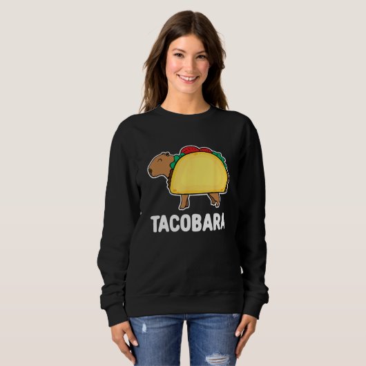 capybara capybara in a taco スウェットシャツ (正面フル)