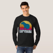 Capybara  Capybara  Rodent Pet Animal Sunset Tシャツ (正面フル)